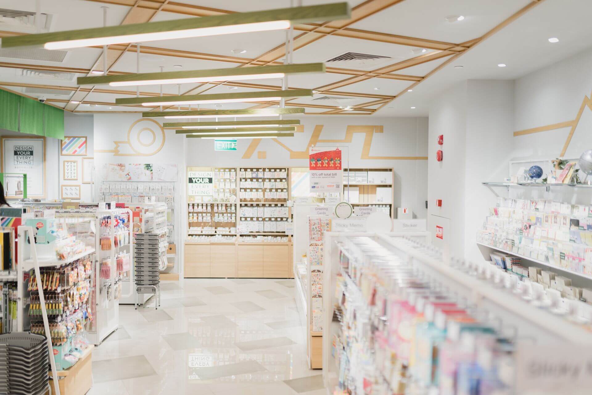 Brightly-lit pharmacy.