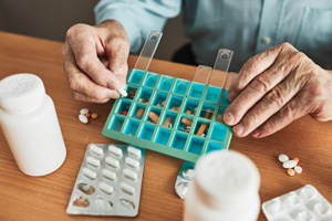 Medicaments on table